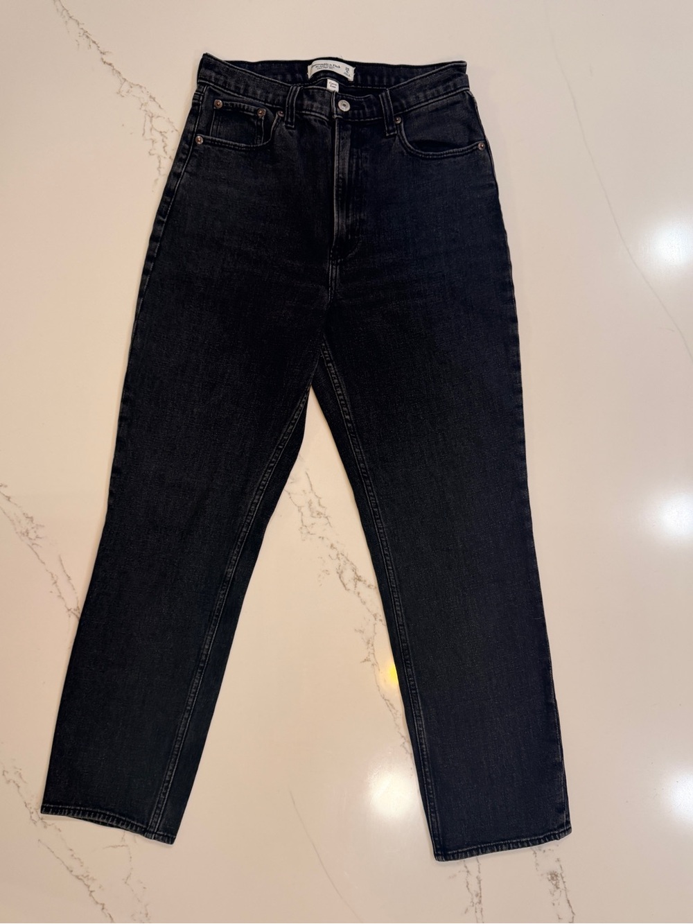 Abercrombie & Fitch Men's Black Slim Straight Jeans